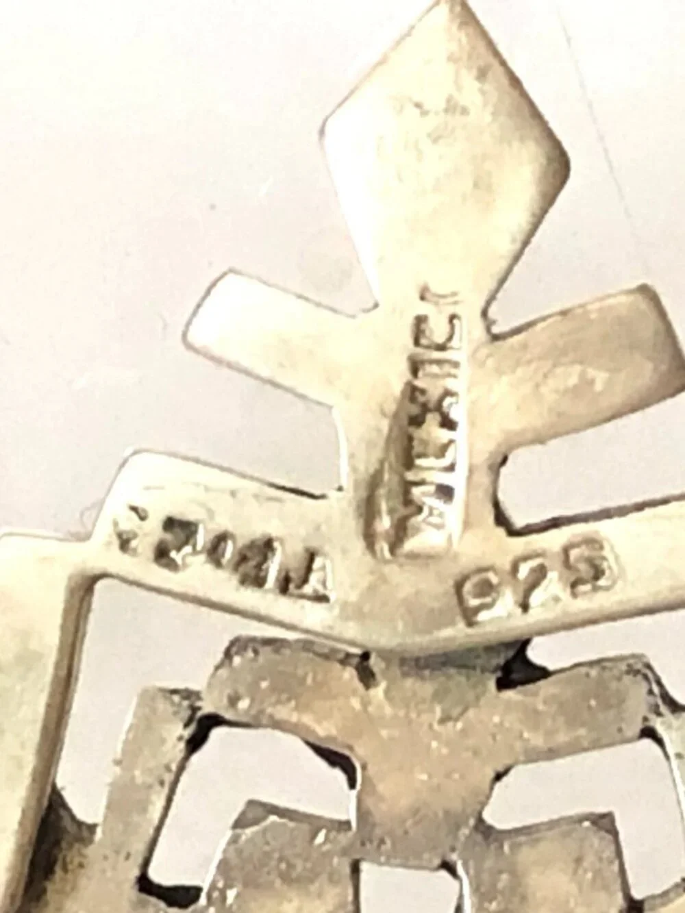 Snowflake Taxco Mexico Layered Sterling Silver 925 Pin Brooch 2.25